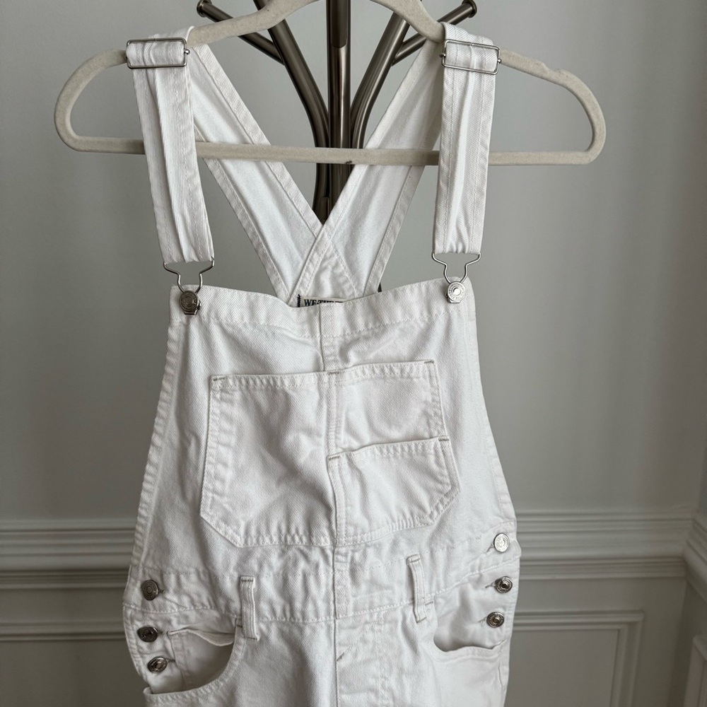 We The Free White Women’s Denim Overalls - Picture 4 of 9